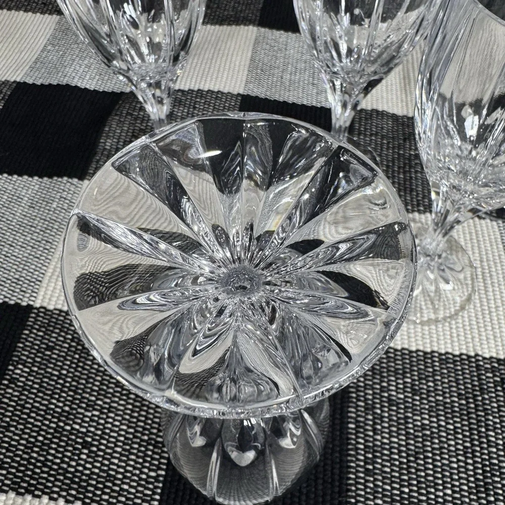 Beautiful Vtg Berkeley‎ by Mikasa Set of Four Crystal 7 1/4